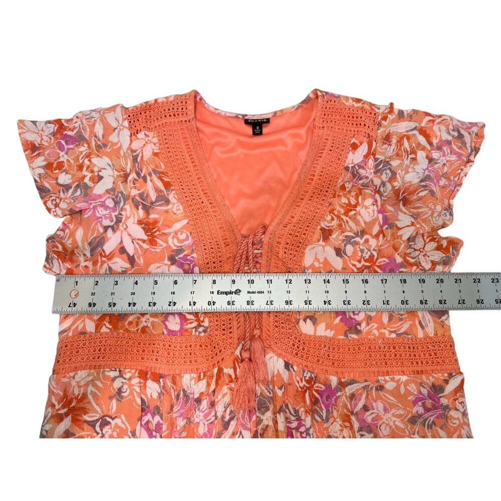 Torrid Orange Tiered Midi Sundress with Flutter Sleeves - Picture 5 of 16